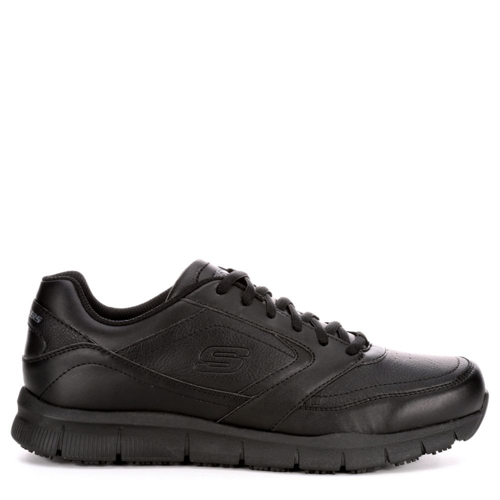 Skechers Men's Nampa Slip Resistant Work Shoe  Work Safety Shoes - Black Size 7.5M
