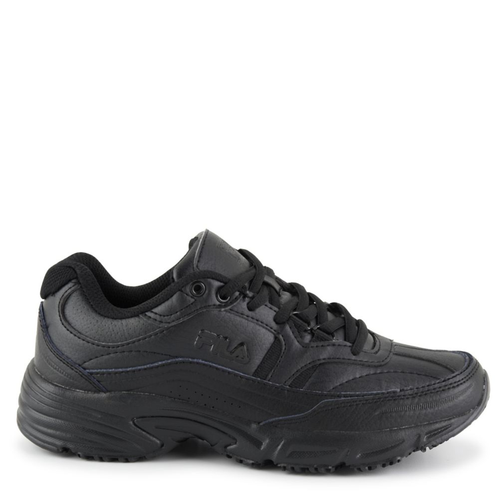 Fila Womens W Memory Workshift Slip Resistant Work Shoe  Work Safety Shoes - Black Size 9.5W