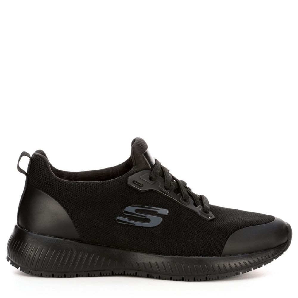 Skechers Womens Squad Slip Resistant Work Shoe  Work Safety Shoes - Black Size 7M