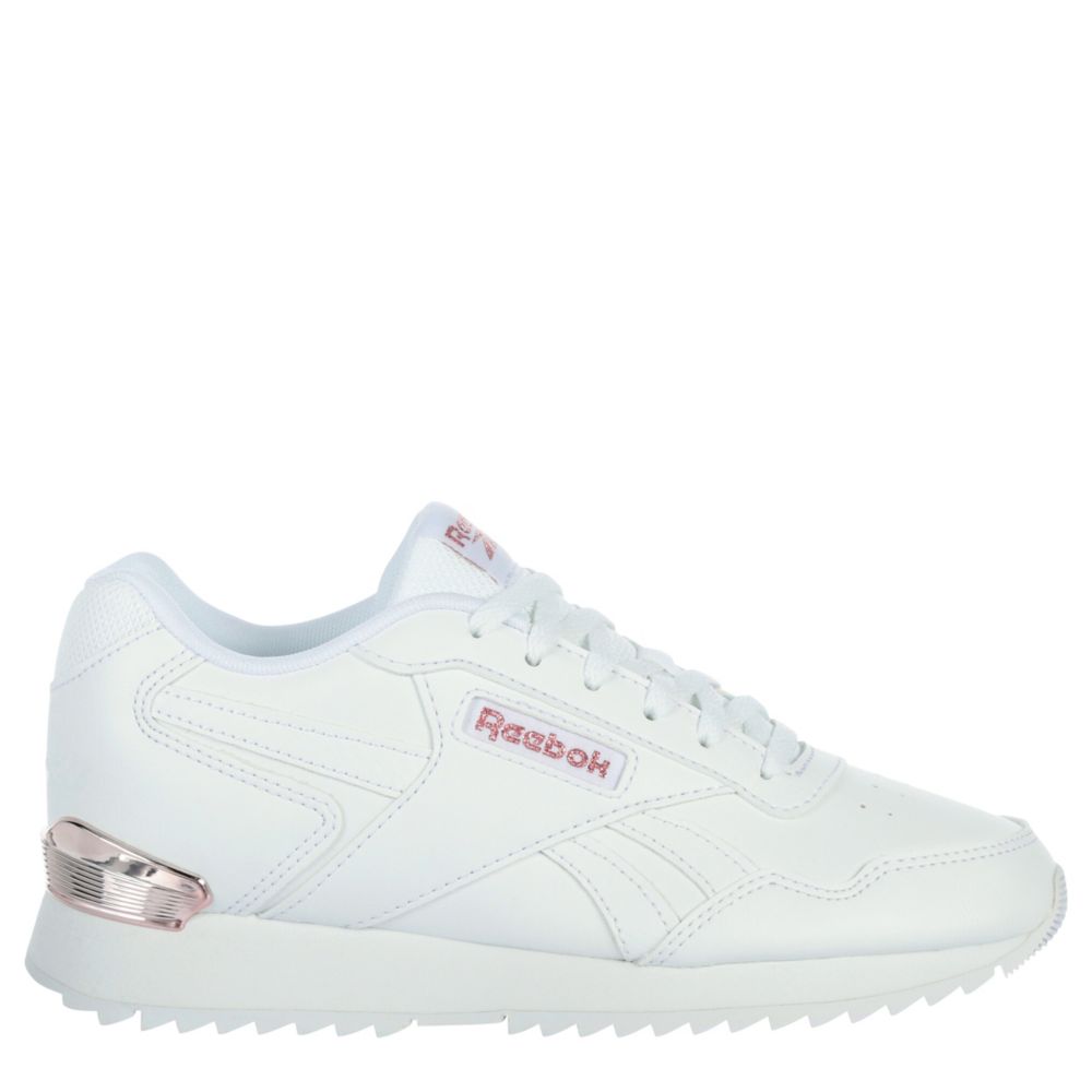 Reebok Womens Glide Ripple Clip Sneaker  Running Sneakers - White Size 7.5M