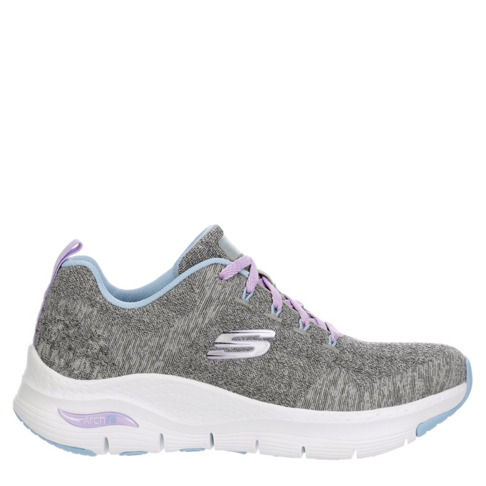 Skechers Womens Arch Fit Running Shoe  - Grey Size 8.5M