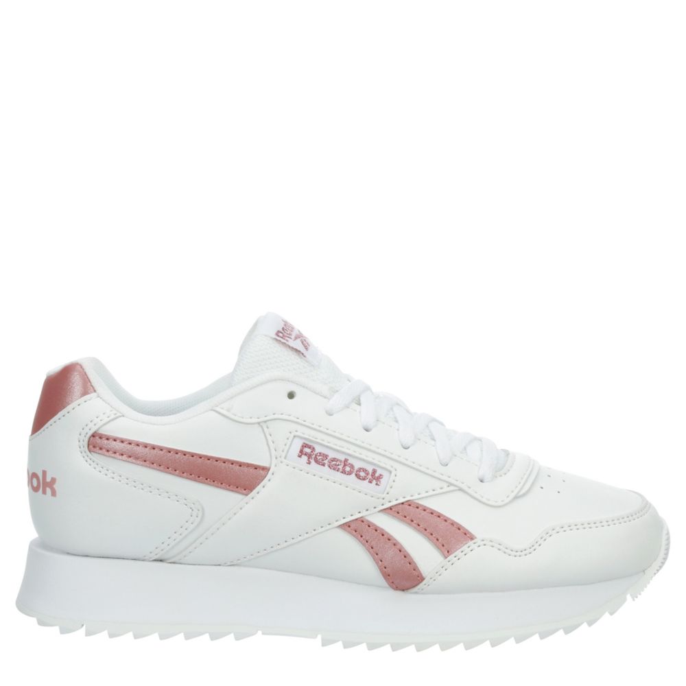 Reebok Womens Glide Ripple Double Sneaker  Running Sneakers - White Size 12M
