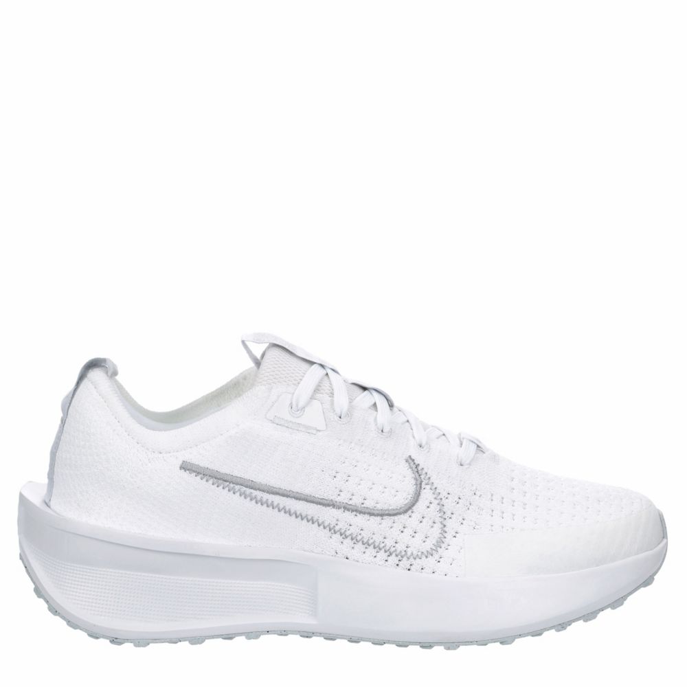 Nike Womens Flyknit Interact Running Shoe  - White Size 9M