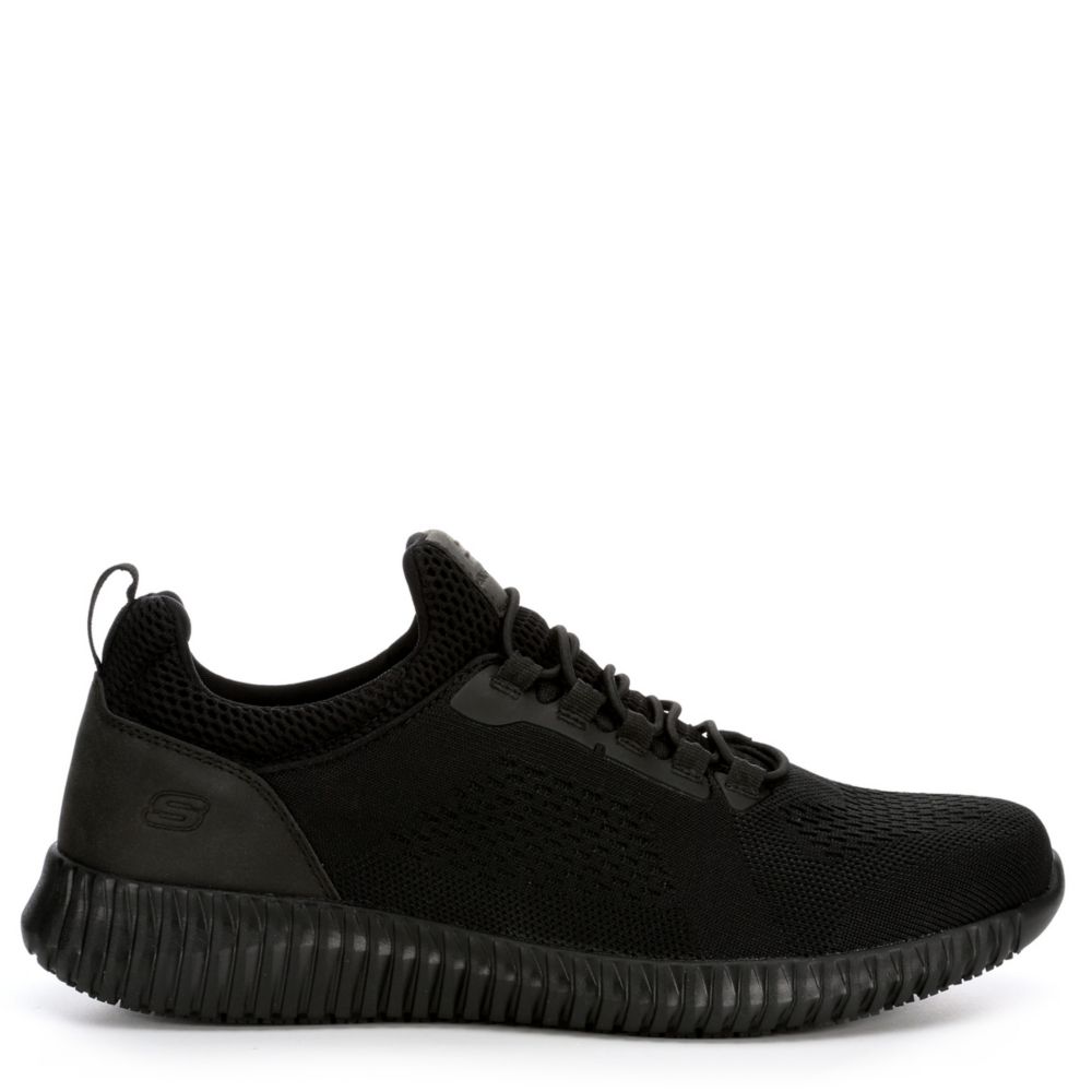 Skechers Men's Cessnock Slip Resistant Work Shoe  Work Safety Shoes - Black Size 6M