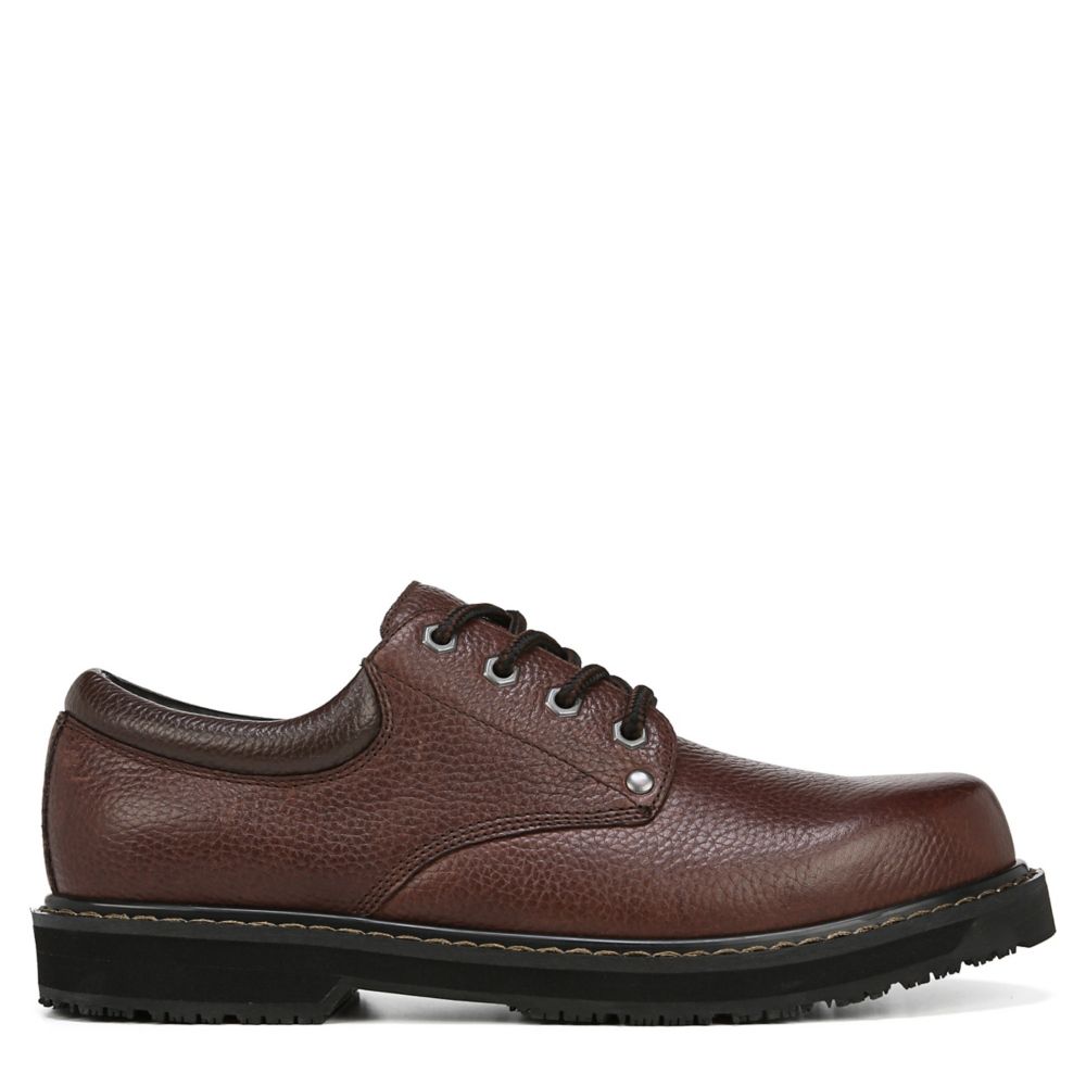 Dr. Scholls Men's Harrington Ii Slip Resistant Work Shoe  Work Safety Shoes - Brown Size 7.5M