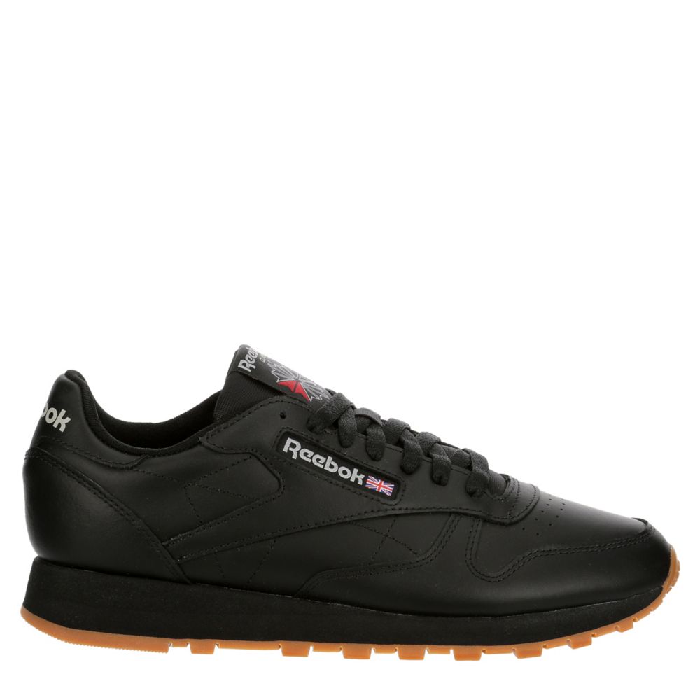 Reebok Men's Classic Leather Sneaker  Running Sneakers - Black Size 8M