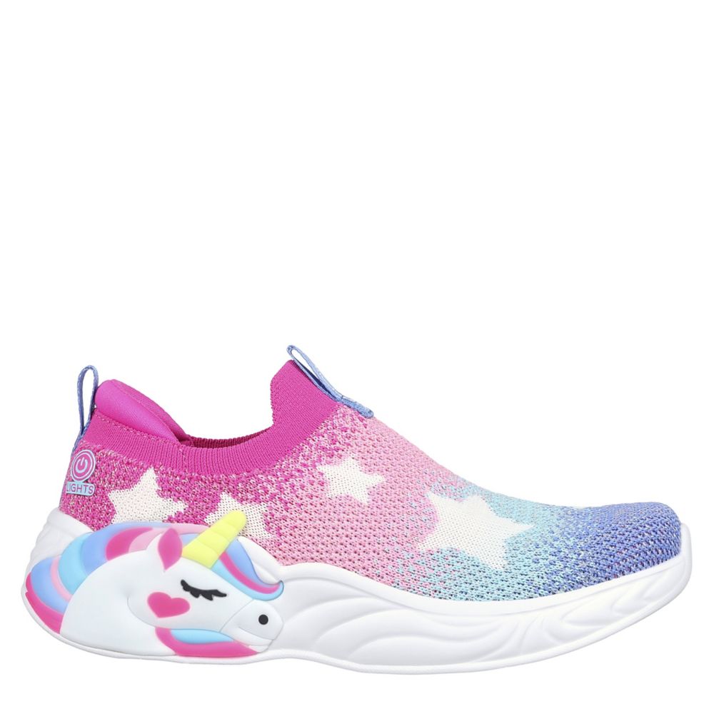 Skechers Girls Little-Big Kid Unicorn Dreams Light Up Sneaker