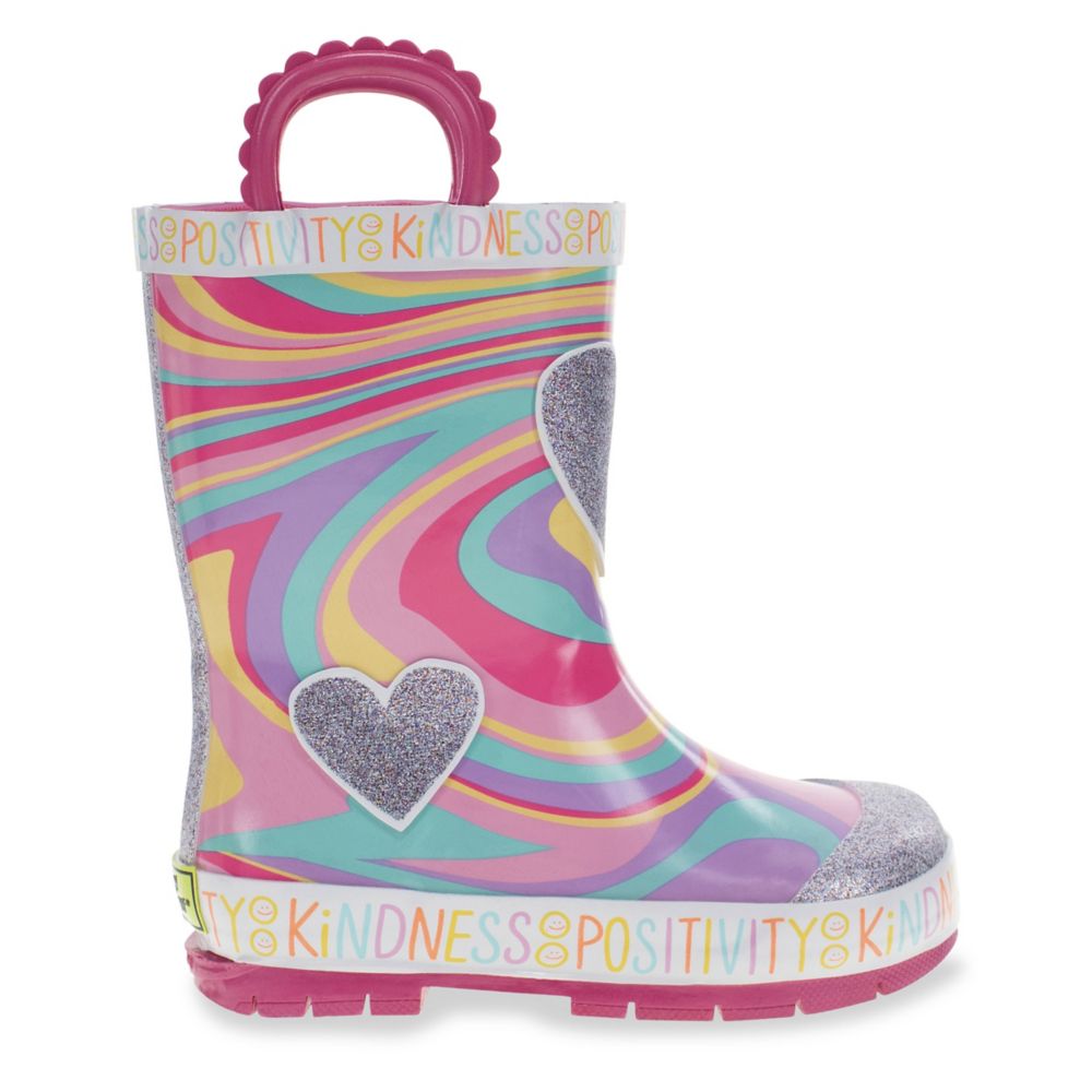 Western Chief Girls Glitter Swirl Rain Boot