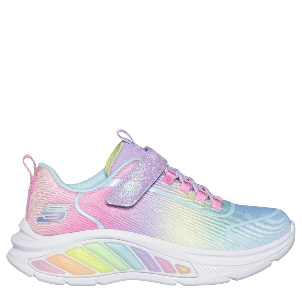 Skechers Girls Little Kid Rainbow Cruisers Light Up Sneaker
