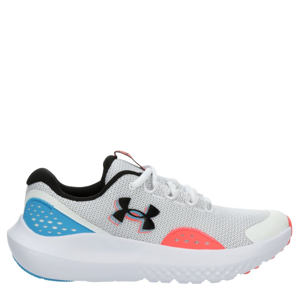 Under Armour Boys Big Kid Surge 4 Sneaker  Running Sneakers - White Size 4.5M