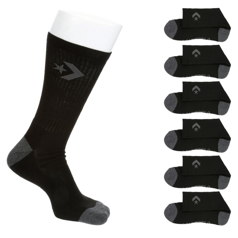 Converse Men's Large Crew Sock 6 Pairs Socks