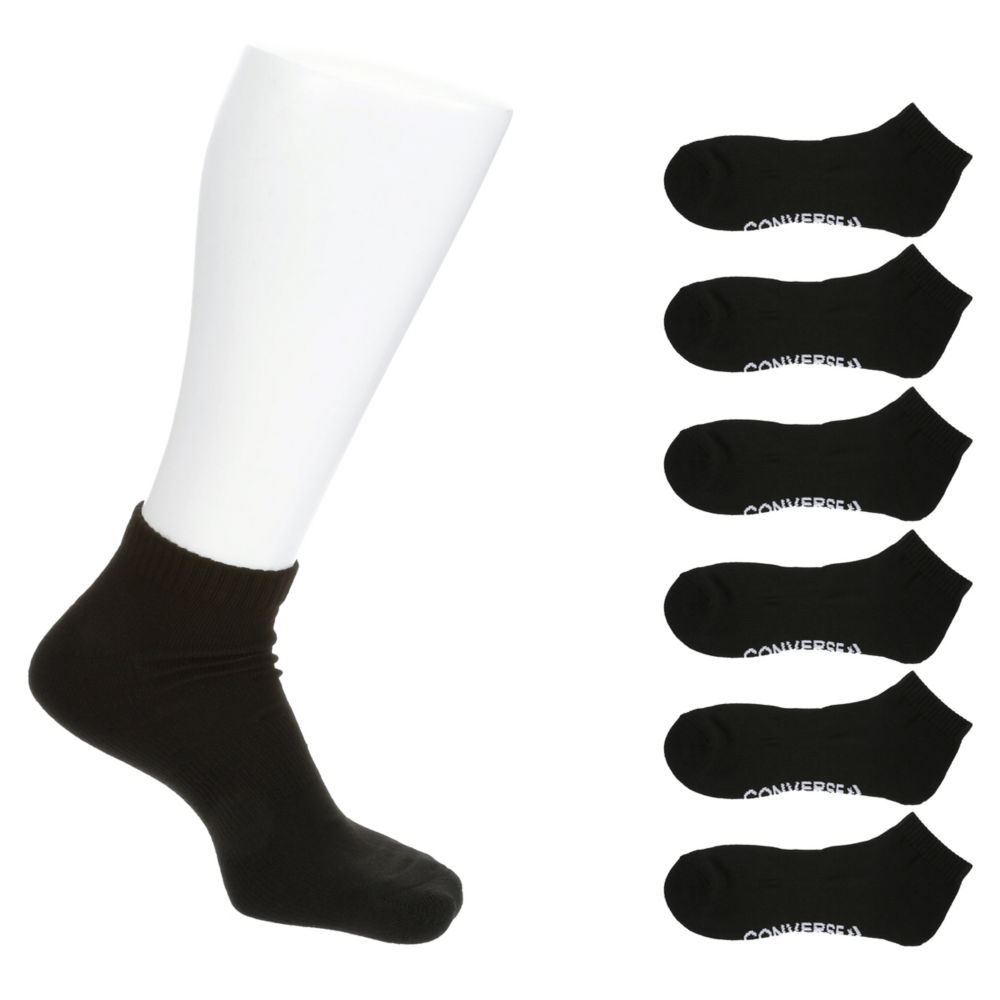 Converse Men's Large Quarter Socks 6 Pairs