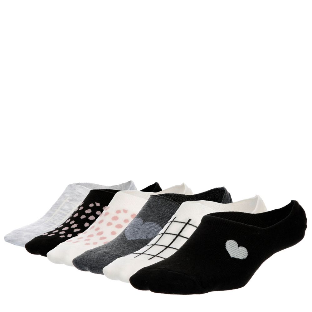 Apara Womens Pattern Play Liner Socks 6 Pairs