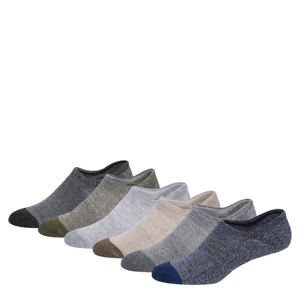 Sof Sole Men's Large Double Marl Liner Socks 6 Pairs