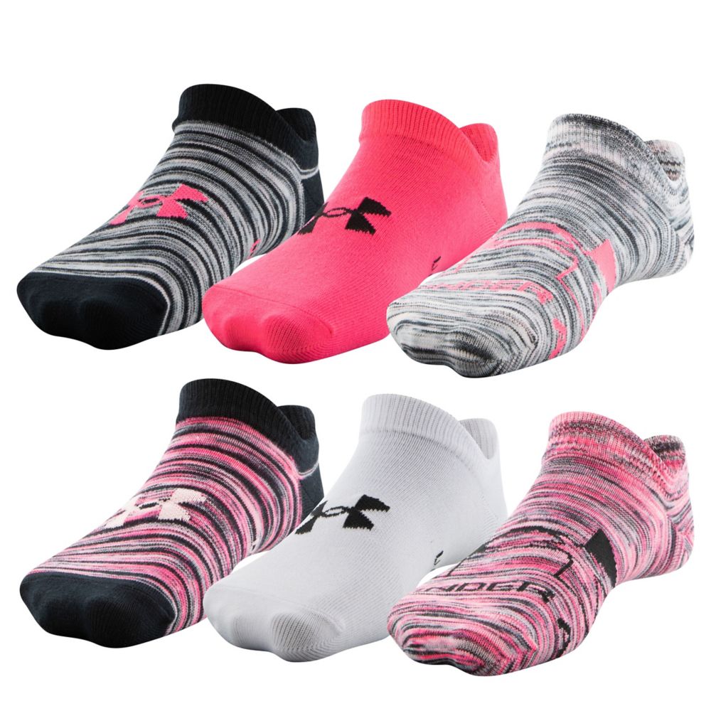 Under Armour Girls Essential No Show Socks 6 Pairs