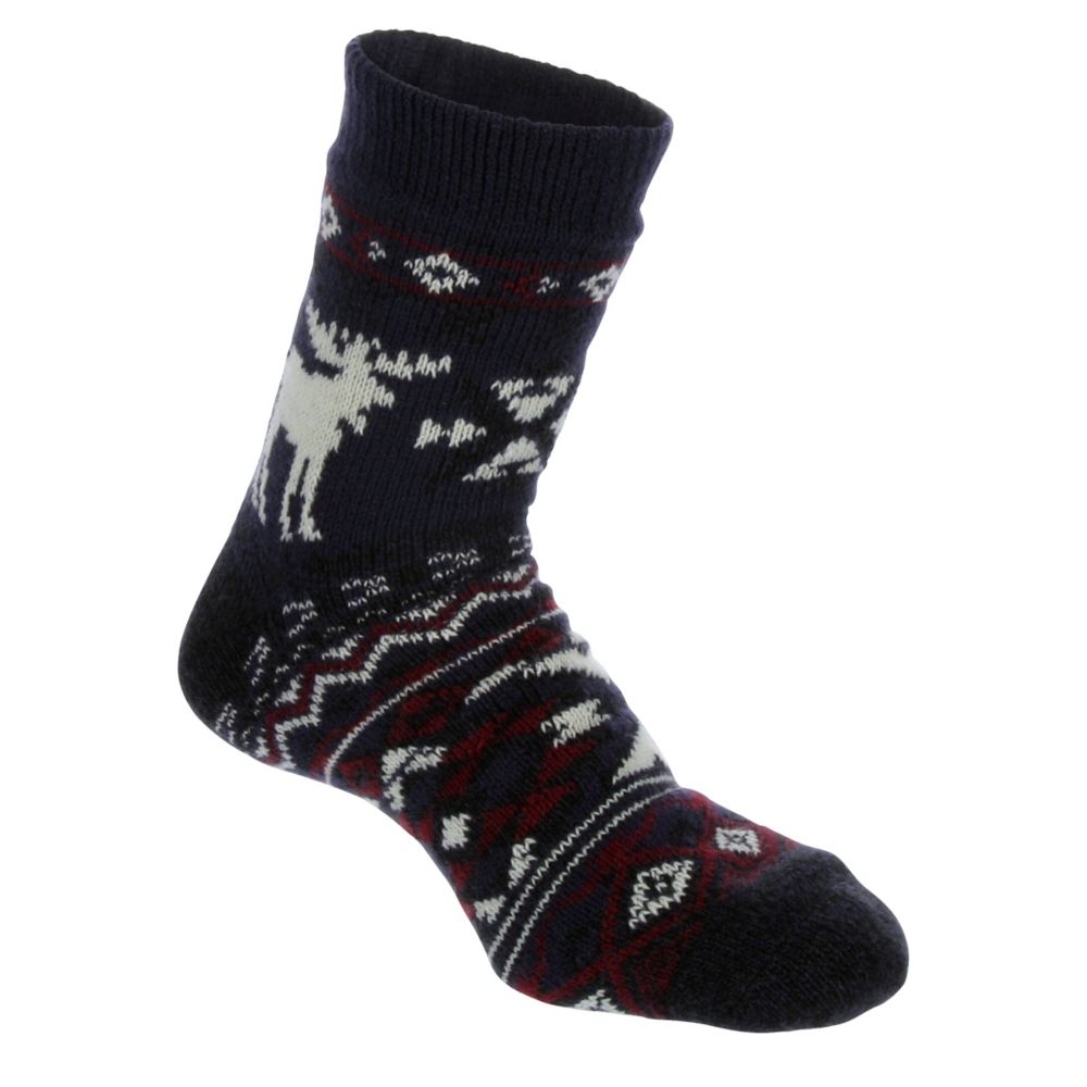 Fireside Men's Moose Slipper Sock 1 Pair Socks