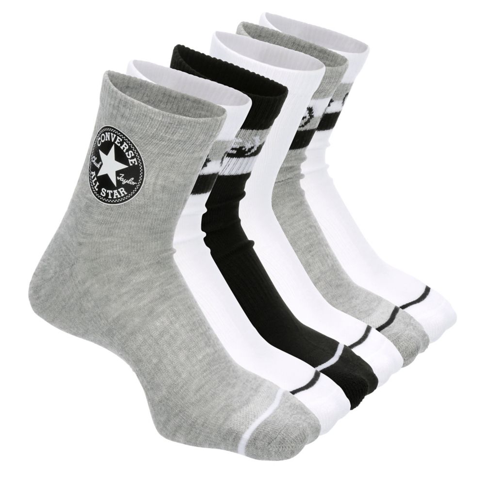 Converse Womens Stripe Logo Quarter Socks 6 Pairs