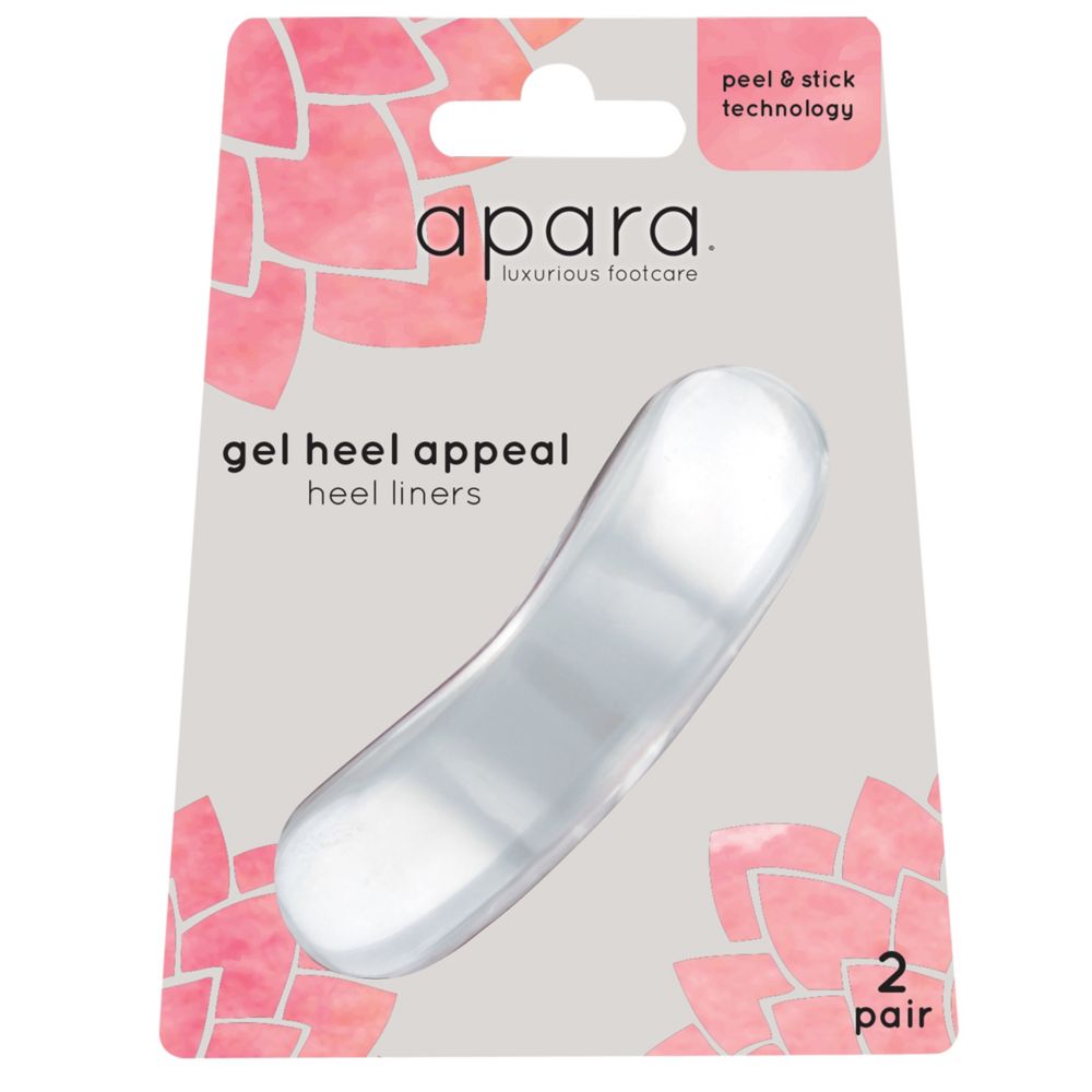 Apara Womens 2 Pack Gel Heel Liner