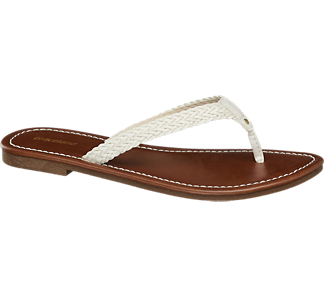 Graceland Fehér lábujjközi papucs