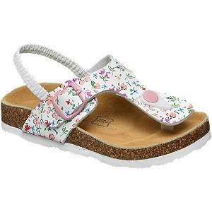 Cupcake Couture Witte elastische sandaal bloemenprint