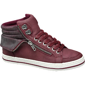 Venice Bordeaux halfhoge sneaker