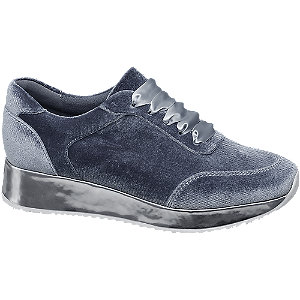 Graceland Grijze velvet sneaker