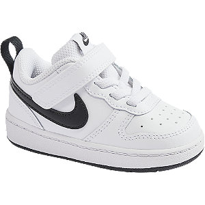 Biele detské tenisky na suchý zips Nike Court Borough Low 2
