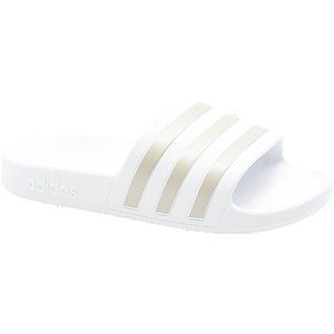 Bielo-zlaté plážové šľapky Adidas Adilette Aqua