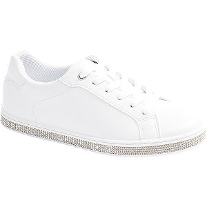 Bílé tenisky Graceland se stříbrnými glitry