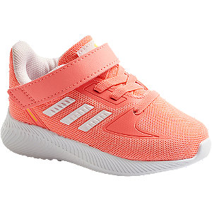 Oranžové detské tenisky na suchý zips Adidas Runfalcon 2.0