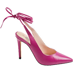 Ružové kožené slingback lodičky 5th Avenue