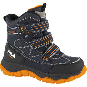 Tmavě modrá kotníková obuv na suchý zip Fila s TEX membránou