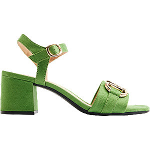 Zelené sandály na podpatku Catwalk