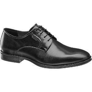 Černá kožená komfortní společenská obuv Gallus