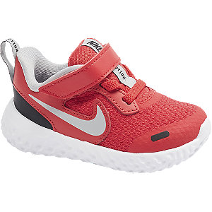 Červené detské tenisky na suchý zips Nike Revolution 5