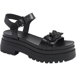 Čierne sandále na platforme Catwalk