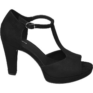 Čierne sandále na podpätku Graceland