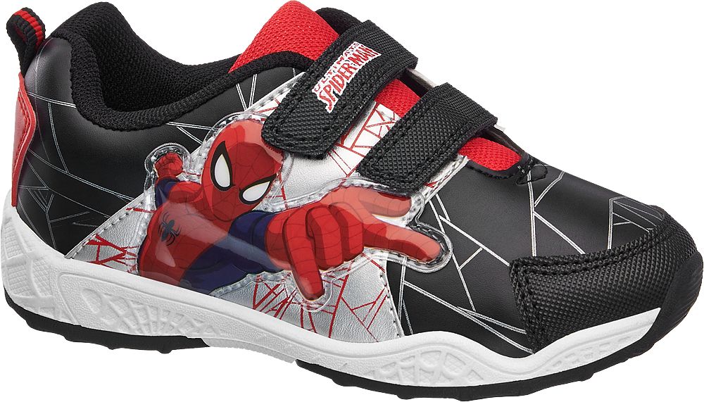 Spiderman Siyah Kırmızı Bantlı Ayakkabı