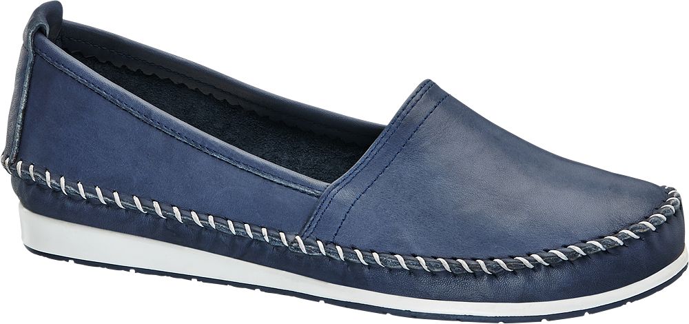 Easy Street Lacivert Deri Loafer