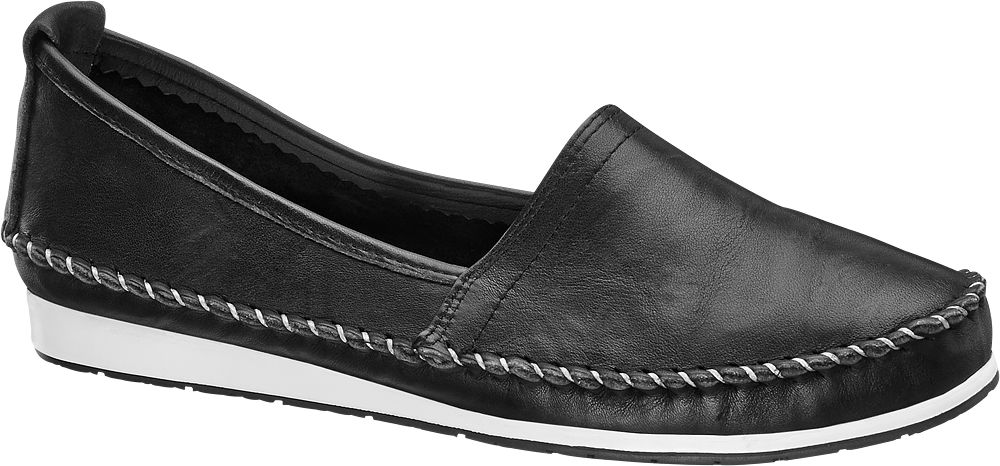 Easy Street Siyah Deri Loafer