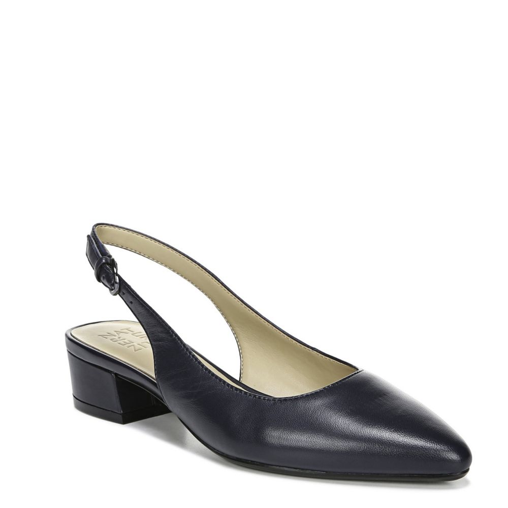 womens navy slingback shoes