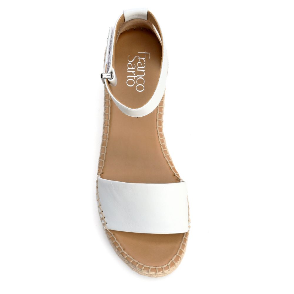 White Franco Sarto Womens Pela Espadrille Wedge | Room Shoes