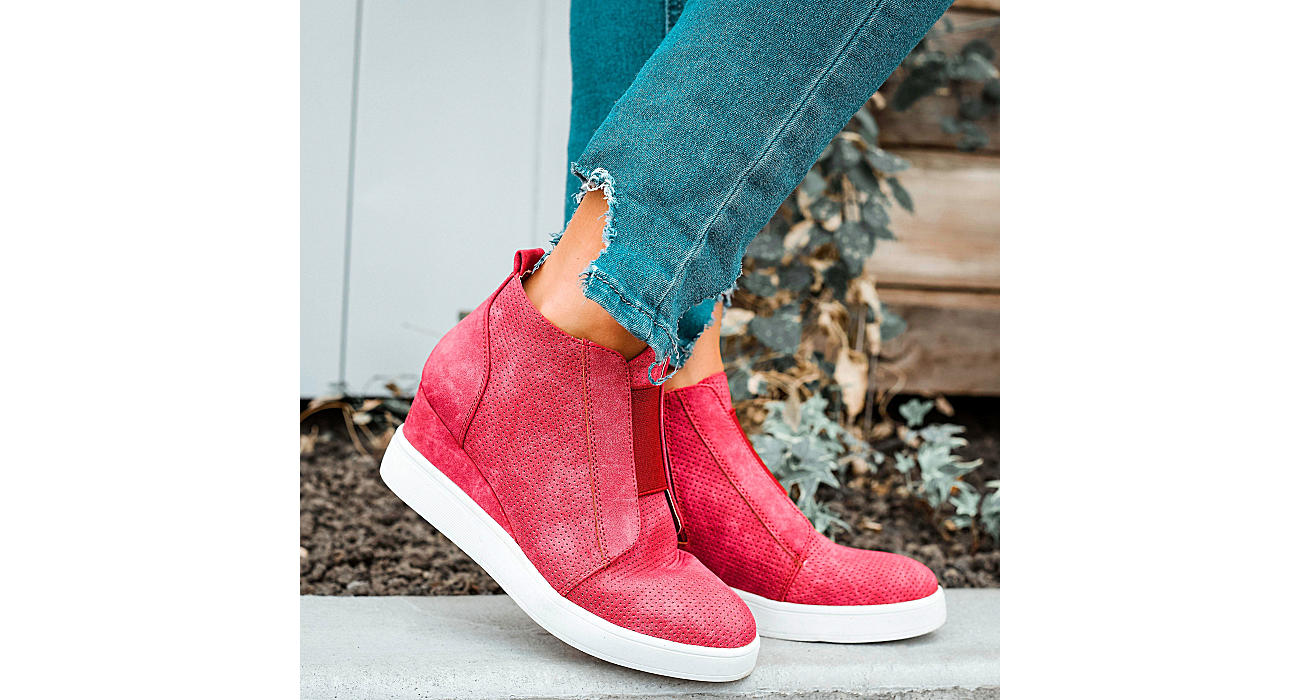 Grey Journee Collection Womens Clara Wedges Sneaker | Womens | Rack Room Shoes
