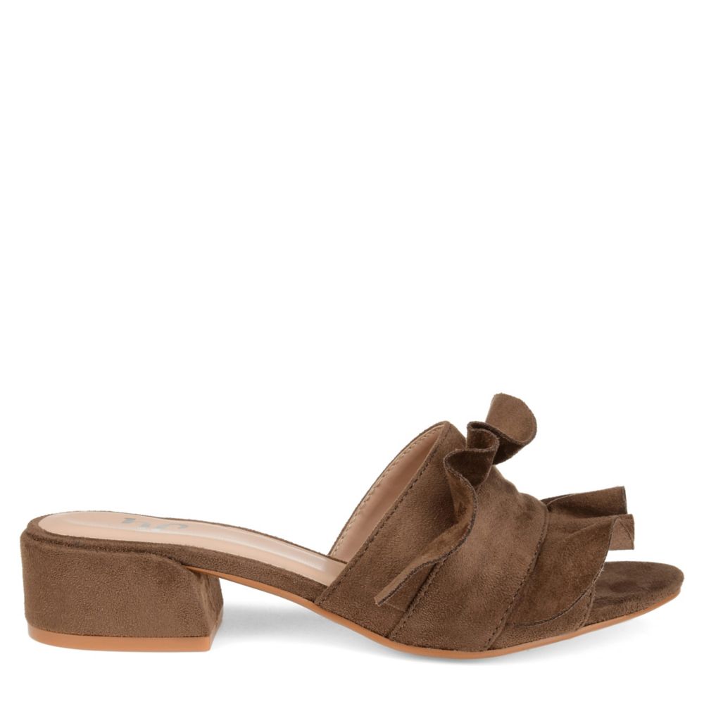 taupe mules womens
