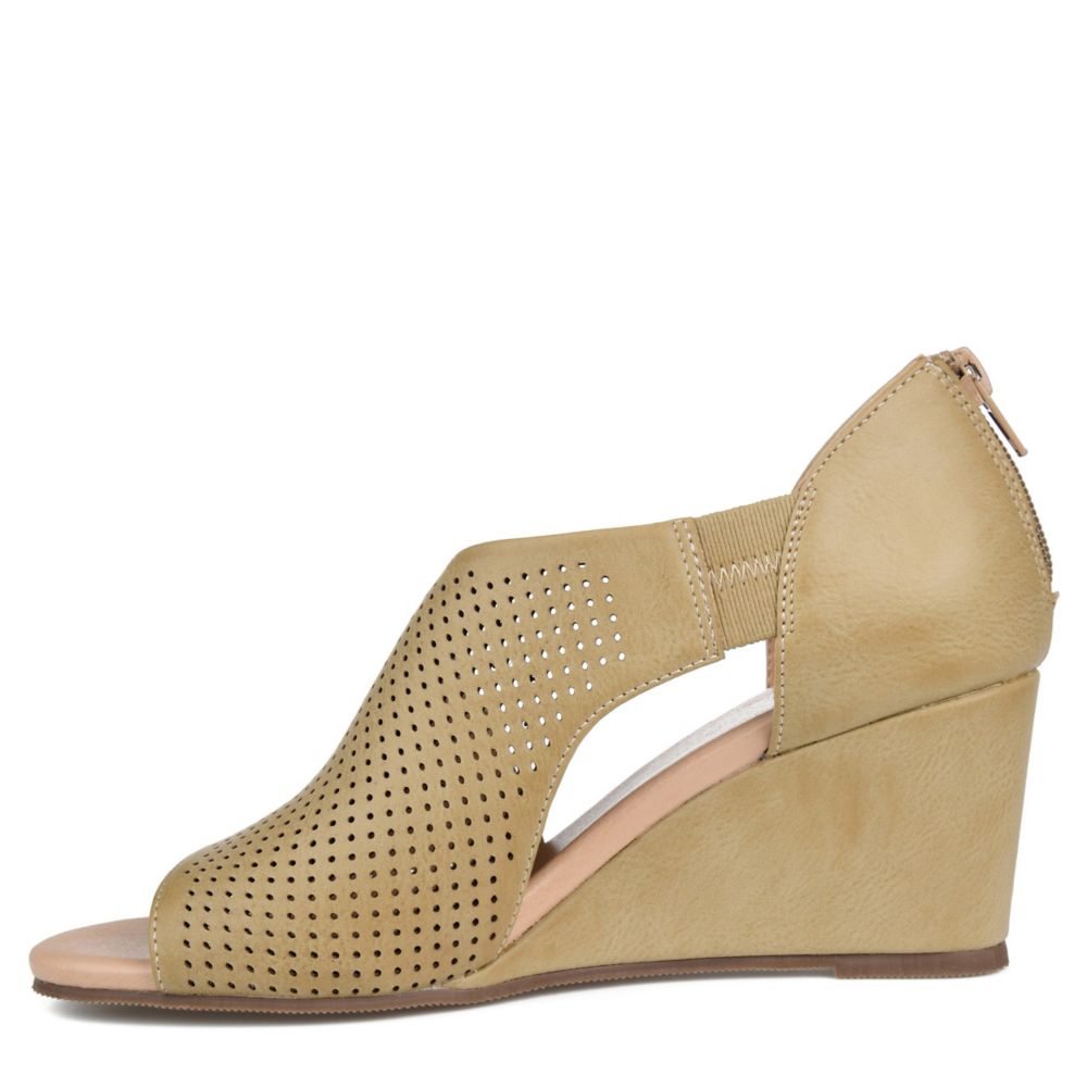 Taupe Journee Collection Womens Aretha Wedge Sandal Rack Room Shoes