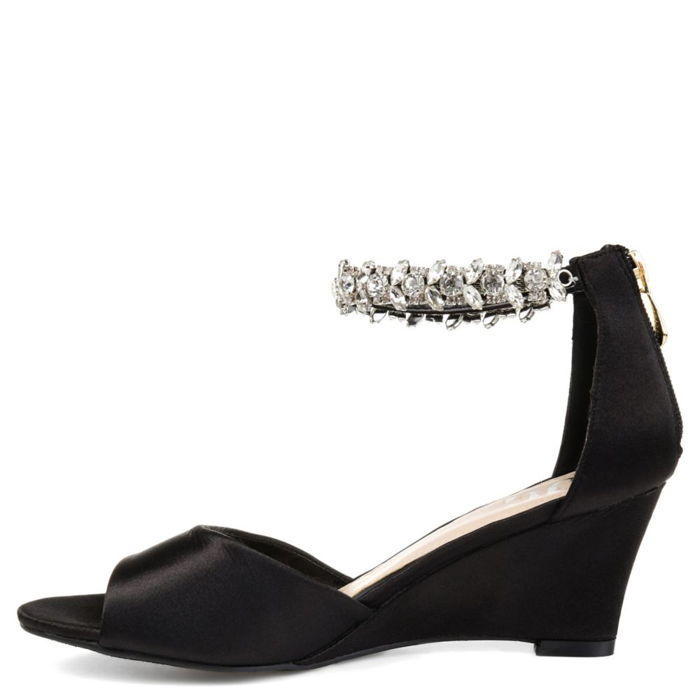 journee collection womens connor pumps zip open toe wedge heel