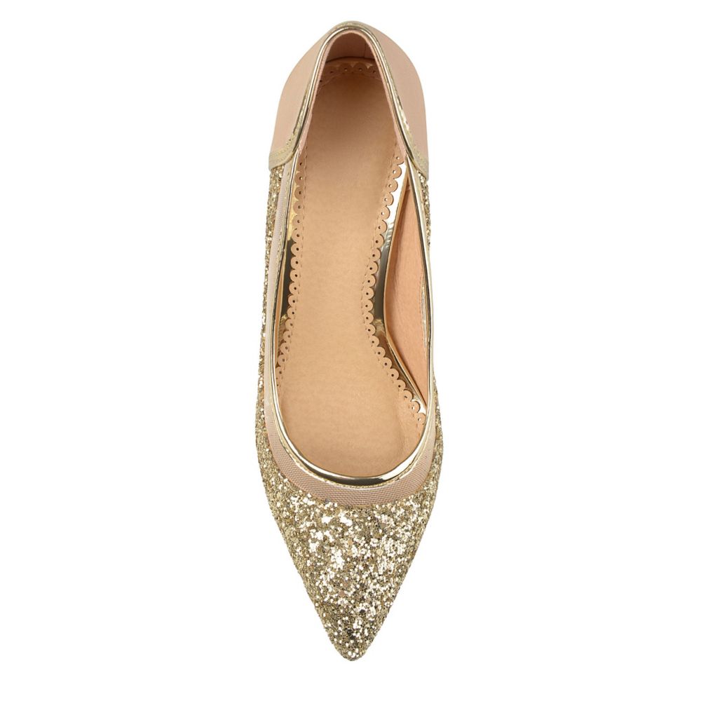 Gold Journee Collection Womens Kalani Pump | Womens | Rack Room Shoes