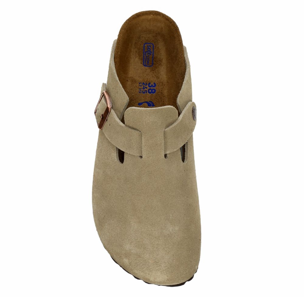 Womens Birkenstock Boston Soft Footbed Clog - Taupe