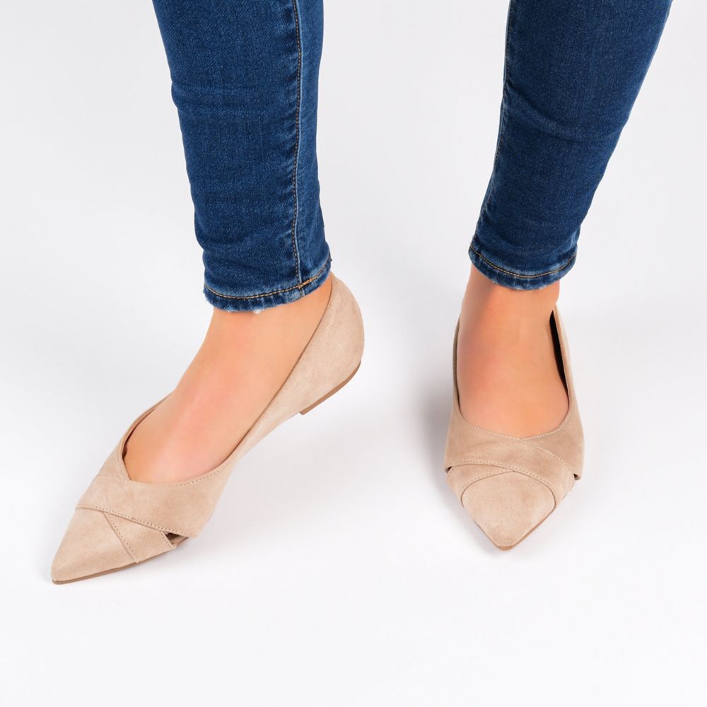 Taupe Womens Winslo Flat | Journee Collection | Rack Room Shoes