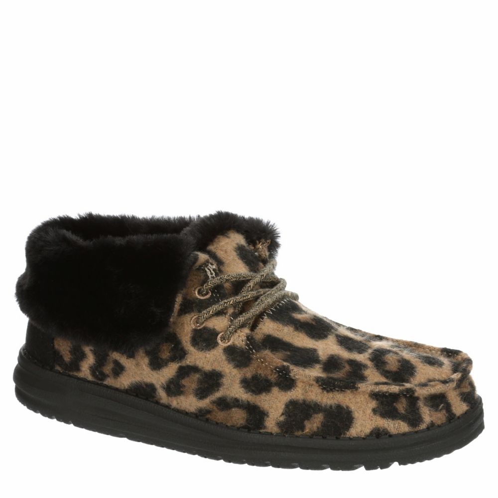 leopard sneaker boot
